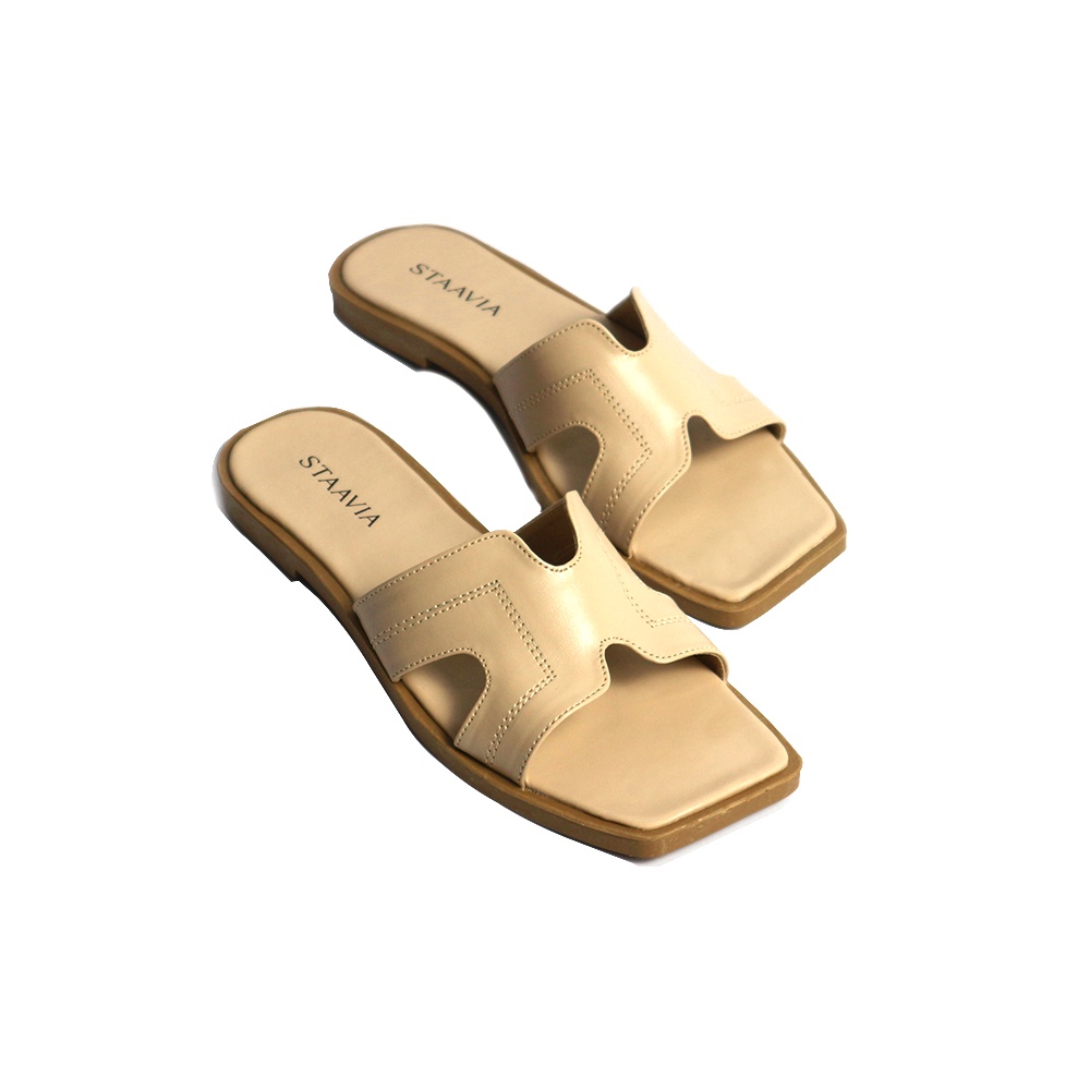 Sandal Flat Wanita Model H Sendal Slop Wanita Terbaru Sandal Slide - Mesha