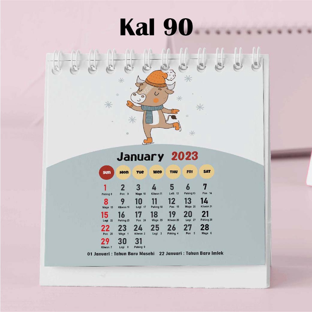 

Hanabi Kalender Mini 2024 / Kalender Meja 2024 Custom KAL90