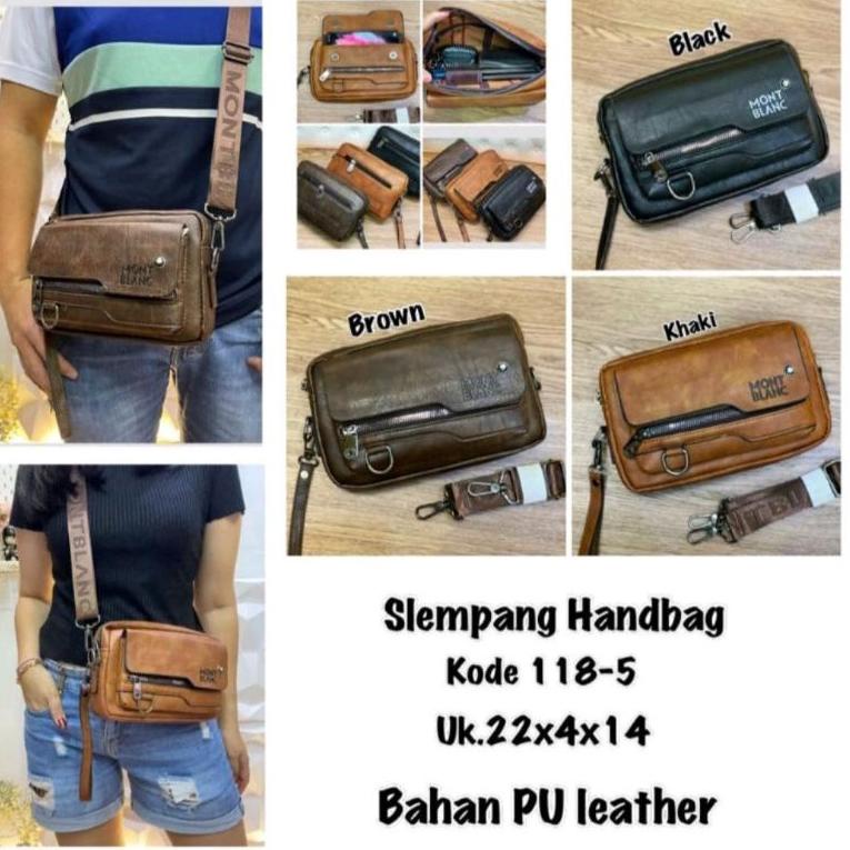 [ART. 27296] Tas Tangan import Selempang Handbag Cluth Montblanc 118-5 Pu leather