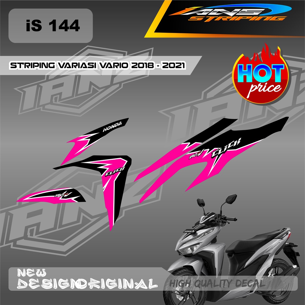 DECAL VARIO STRIPING  TECHNO 110 KONSEP  SUDAH MENGGUNAKAN LAMINASI / STIKER KERETA VARIO TECHNO OLD IS144