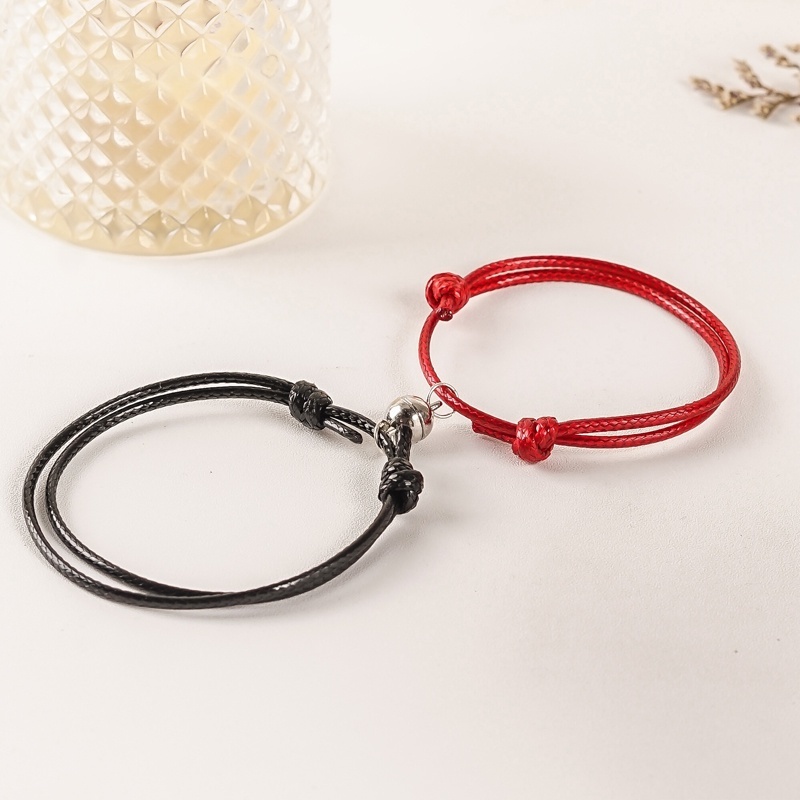 Gelang Couple Magnet 2Pcs Pasangan Sahabat Pria &amp; Wanita Bestie Kekinian GL 39