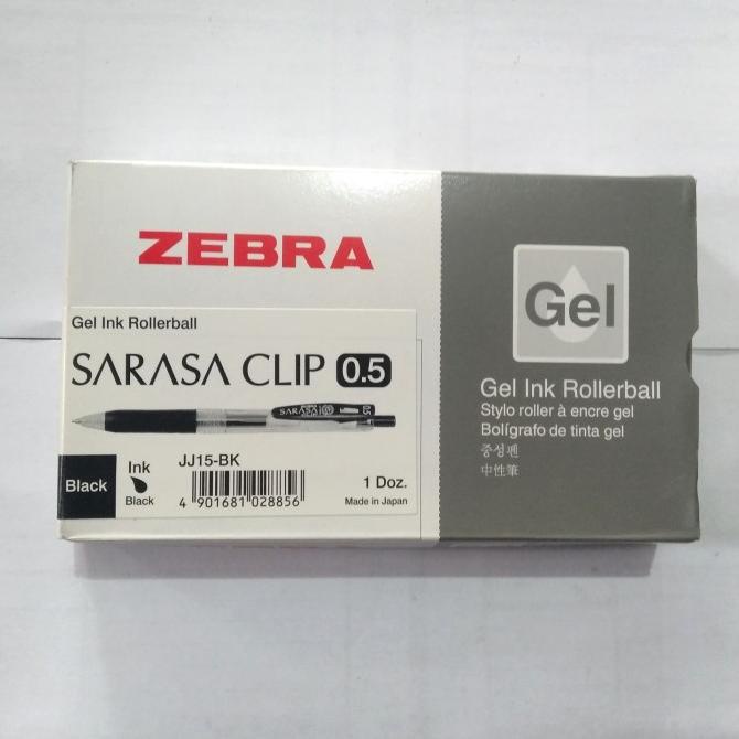 

Pulpen zebra sarasa 0,5 hitam & biru / bolpoint zebra sarasa 0,5
