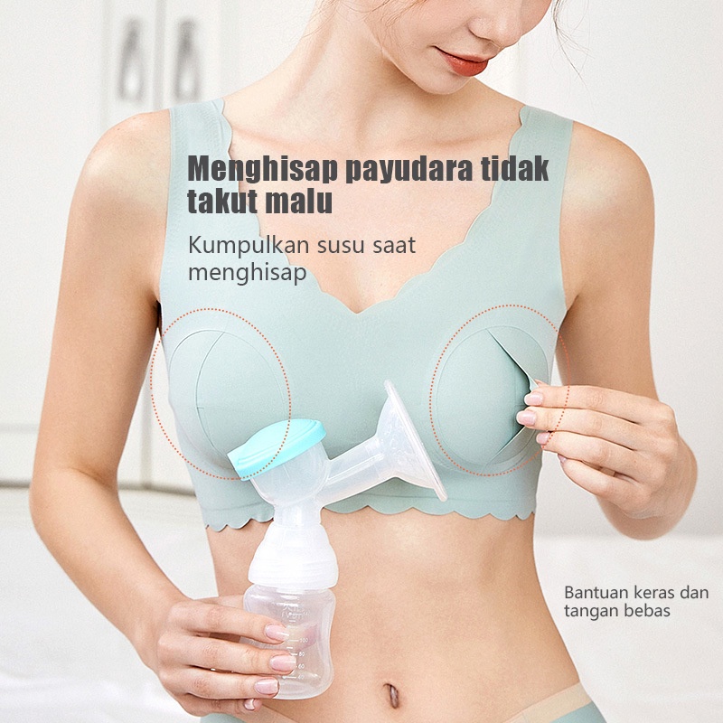 Seamless Bra Menyusui Wanita Tanpa Kawat Handsfree Breast Pump Bra Tidak Ada Busa Maternity Menyusui Bra Bernapas Brafeeding Bra B1018