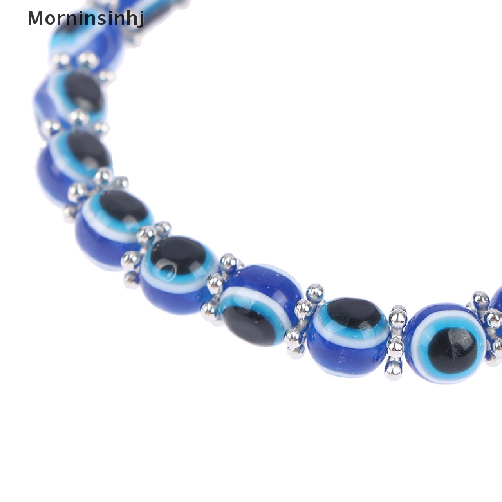 Mornin 2021 Charm Blue Evil Eye Keberuntungan Gelang Kaca Manik Bangle Wanita Pria Perhiasan Hadiah id