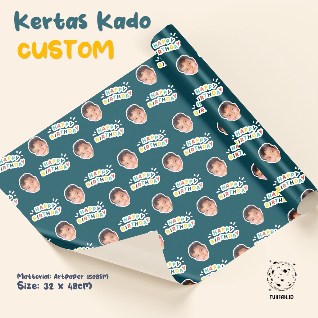 

KERTAS KADO CUSTOM SAMPUL WRAPPING PAPER KERTAS KADO WAJAH