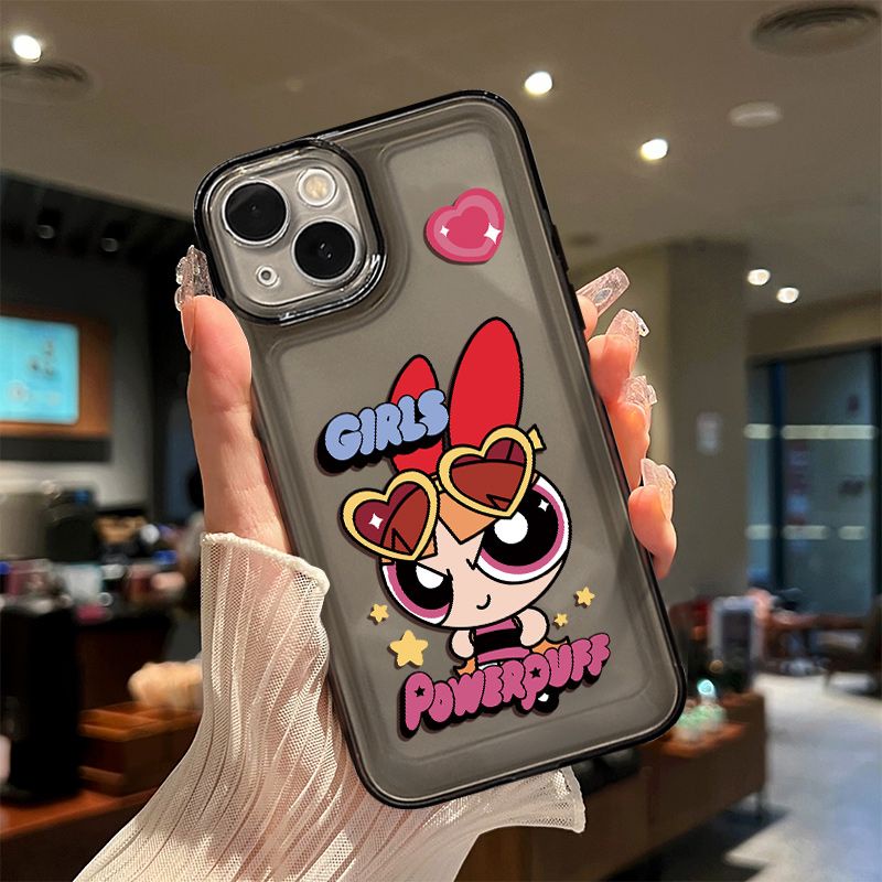 IPHONE Cute Pink Girl Transparan Phone Case Kompatibel Untuk Iphone14 13 11 12 Pro XS Max Casing XR X8 7 6S Plus Silikon Lembut TPU Shockproof Cover