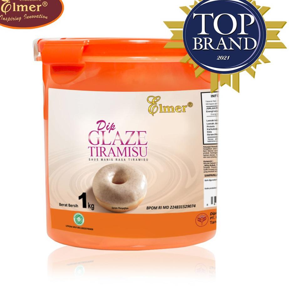 

☋ Elmer Dip Glaze Tiramisu Gold 1 kg | Topping Donat | Selai Roti ➩