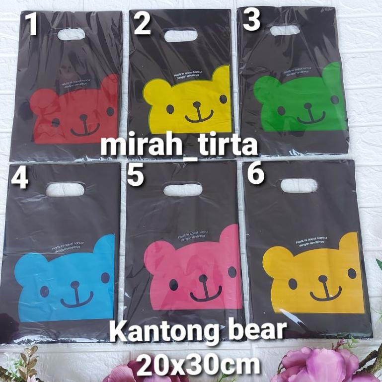

R24 ❤MURAH POL❤ 20x30cm Kantong plong motif BEAR . Kantong plong oval bear . kresek plong online olshop. kresek bear. kresek motif Teddy bear WOW BANGET ㆆ
