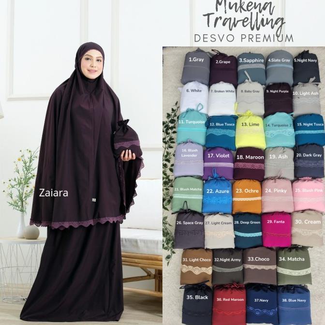 Zaiara Mukena Travelling Parasut Premium Terbaru