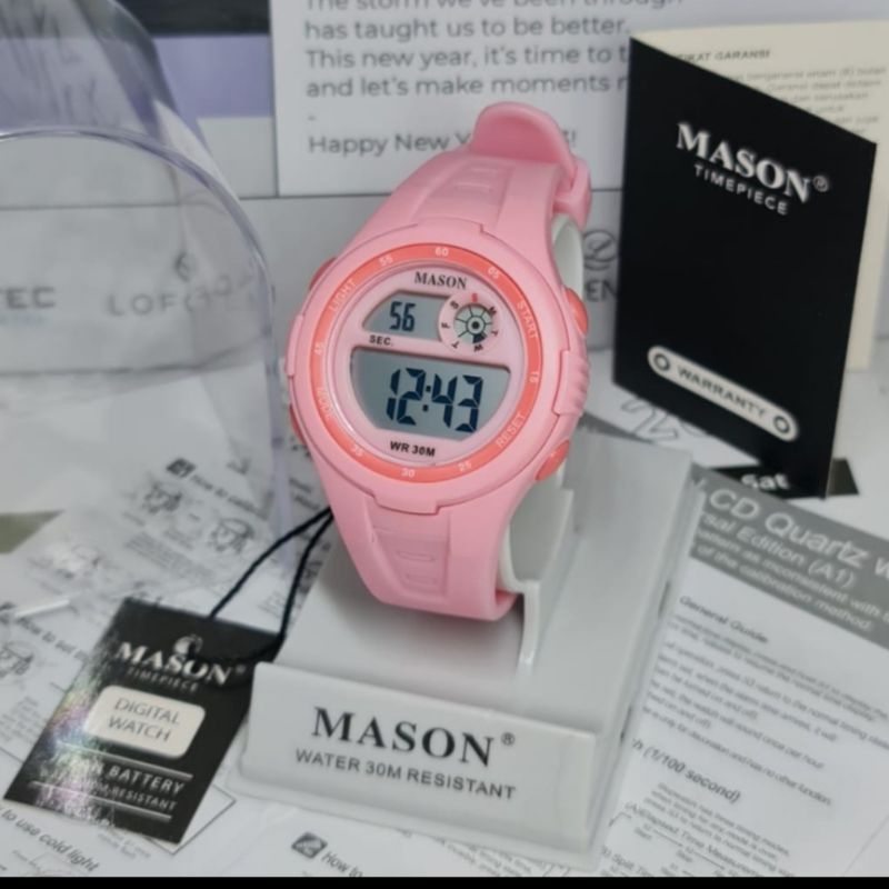 Jam Tangan Anak Digital Mason 7020 Rubber Original Tahan Air