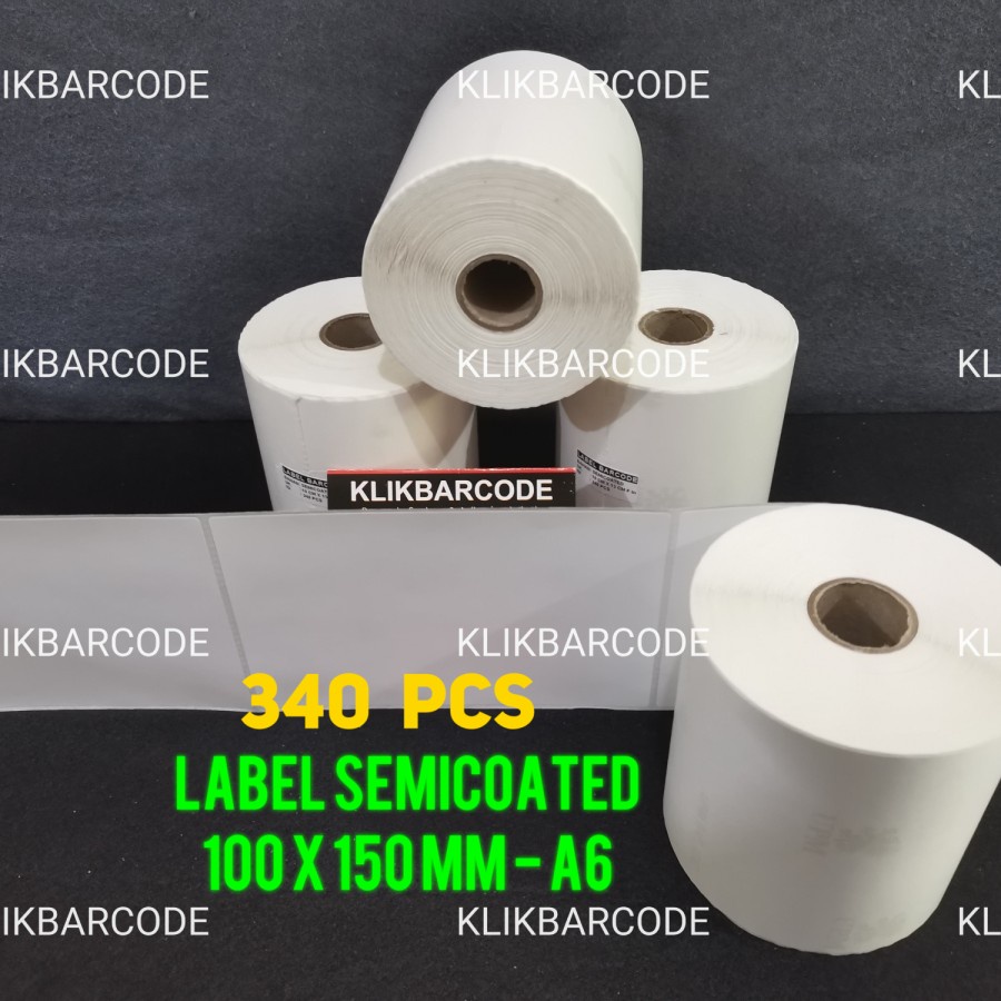

STICKER BARCODE 100 X 150 mm - A6 - 10 X 15 CM SEMICOATED 340 PCS - 340 Pcs