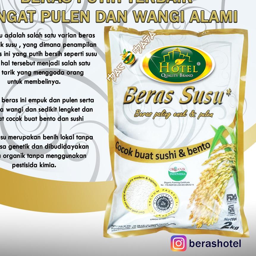 

➦ Beras Susu HOTEL Organik 2kg - BERAS HOTEL Organik Susu - Beras Organik Susu HOTEL - Beras Susu Organik 2kg - Beras Mentik Susu 2 kg ●