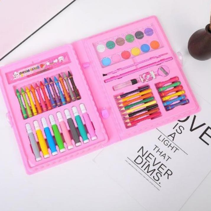 

ANA581 crayon set 68pcs/alat mewarnai anak/atk/alat melukis anak free serutan free kuas +