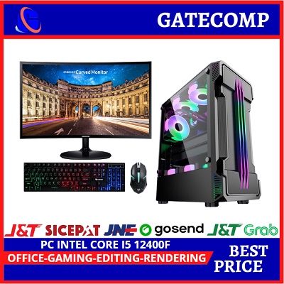 PC Gaming lengkap i5 12400F / GTX 750Ti 4GB / DDR 16 GB / SSD 240 GB / LED 24 Samsung