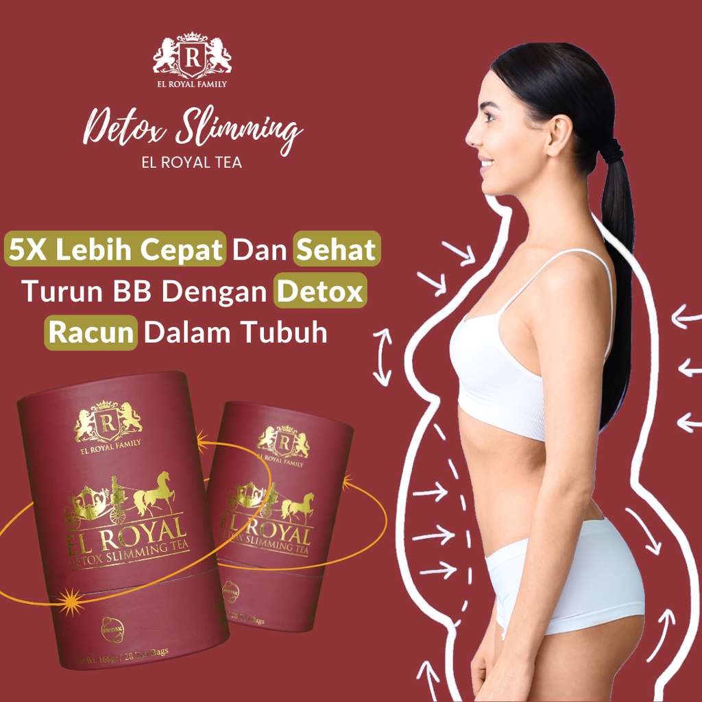 Teh pelangsing Diet El Royal Detox Slimming Tea - Teh Detox 1 Pcs Original