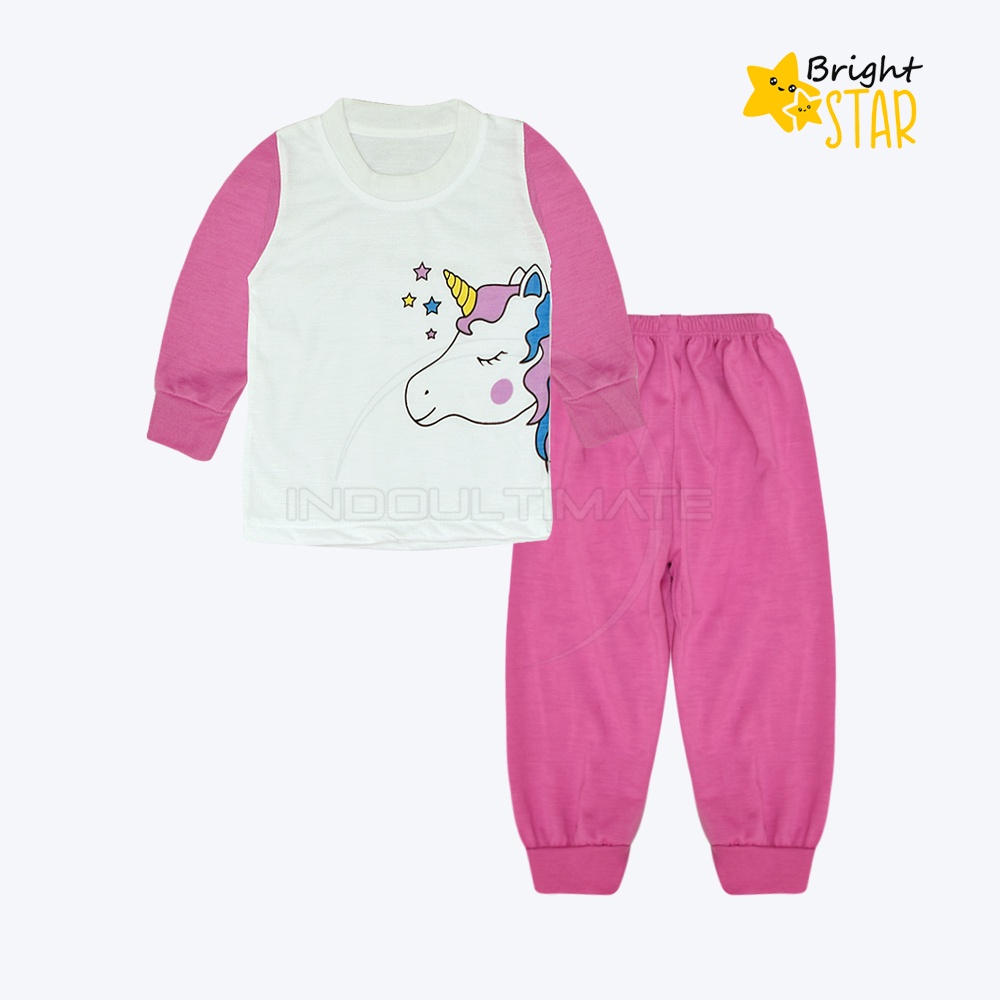 Setelan Baju Bayi Lengan Panjang + Celana Panjang Bayi BRIGHT STAR SBJS-S015 Baju Bayi 0-1 Tahun 1-2 Tahun Baju  Anak Baru Lahir Baju Tidur Bayi Baju Harian Bayi Atasan Kaos Bayi Pakaian Bayi Celana Panjang bayi Celana Bayi Perlengkapan Bayi Baru lahir