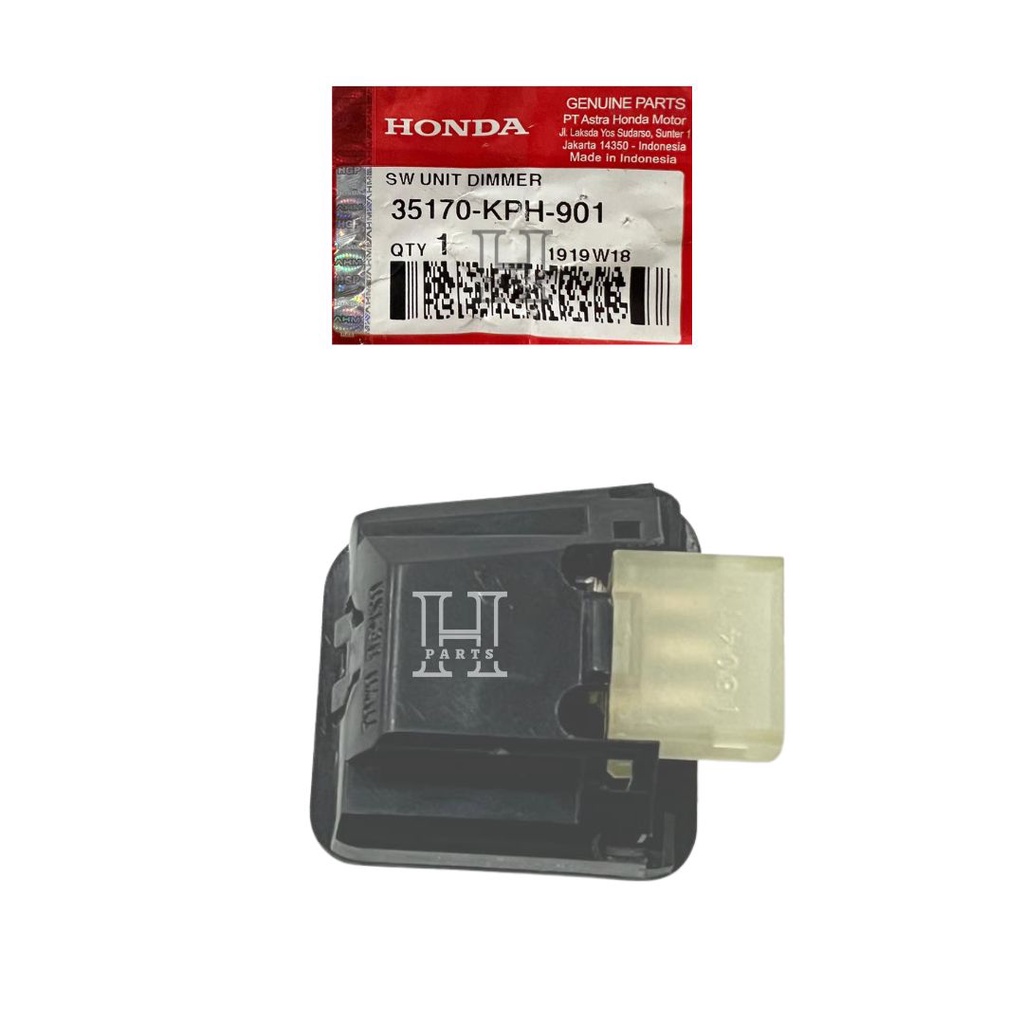 SAKLAR TOMBOL LAMPU JARAK JAUH DEKAT SWITCH UNIT DIMMER KARISMA 35170-KPH-901 ASLI ORIGINAL AHM HGP HONDA