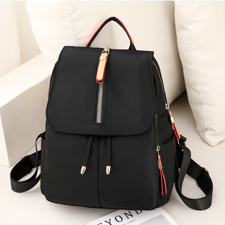 TAS RANSEL WANITA BRANDED REMAJA SIMPLE PREMIUM IMPORT ANTI AIR HITAM TA741B5 FALCONA BACKPACK CEWEK KOREA GENDONG SEKOLAH KULIAH BATAM KERJA KEKINIAN PUNGGUNG