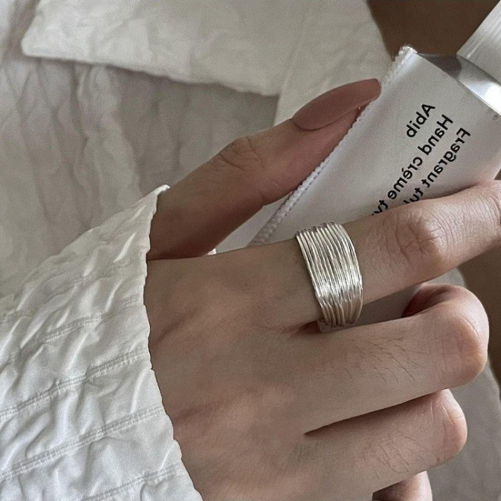 Mxbeauty Multilayer Cuff Finger Rings Minoritas Keren Aksesoris Perhiasan Gaya Korea Cincin Manis Sederhana Gesper Jari