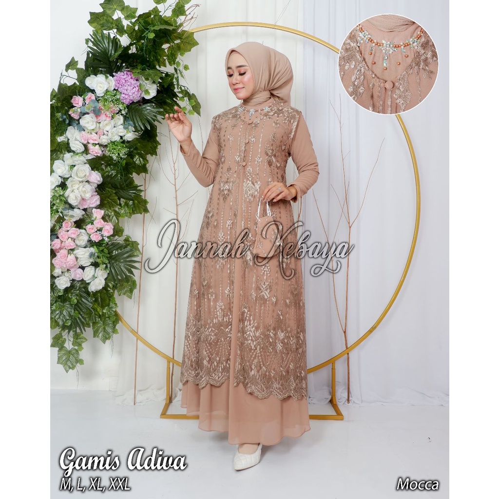 Adiva Dress Model Terbaru / Gamis Modern / Gamis 2023 / Gamis Lebaran