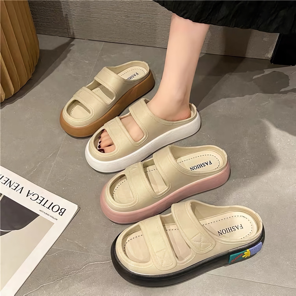 Sandal Selop Wanita Ban 2 Kembang CUTE Kekinian Balance 029 / Sandal Wanita Terbaru/Sendal Karet Jelly Import HYS 029/Sendal Korea Import / Sandal Wanita Jelly The ONLY POLOS