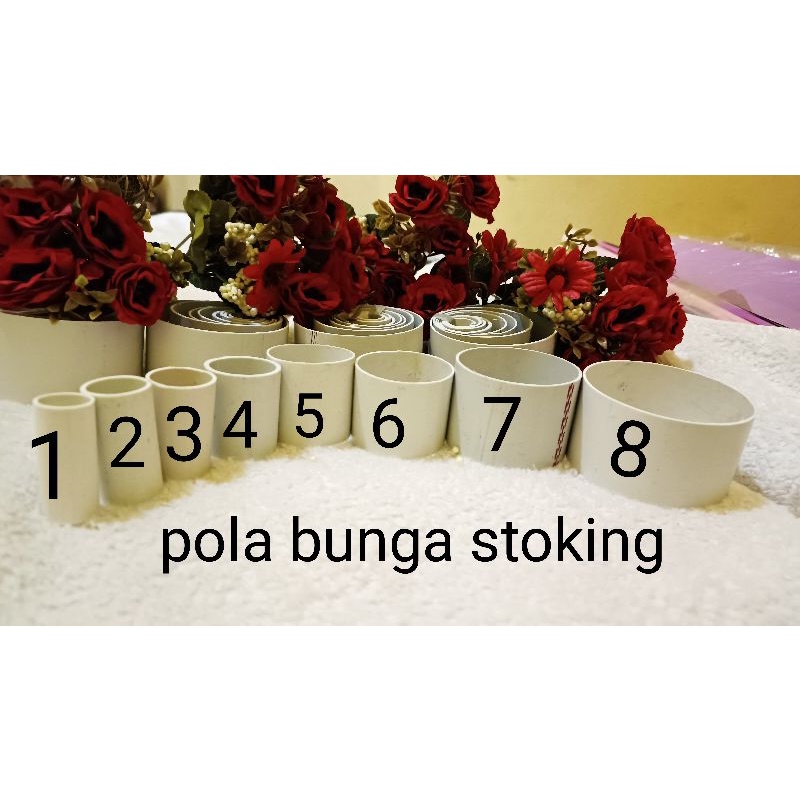 Promo Pola Paralon Bunga Stoking Murah Import 8 Pola / bahan bunga kain stoking murah tebal nylon setoking flower/stocking bahan bunga bahan kain stoking bunga