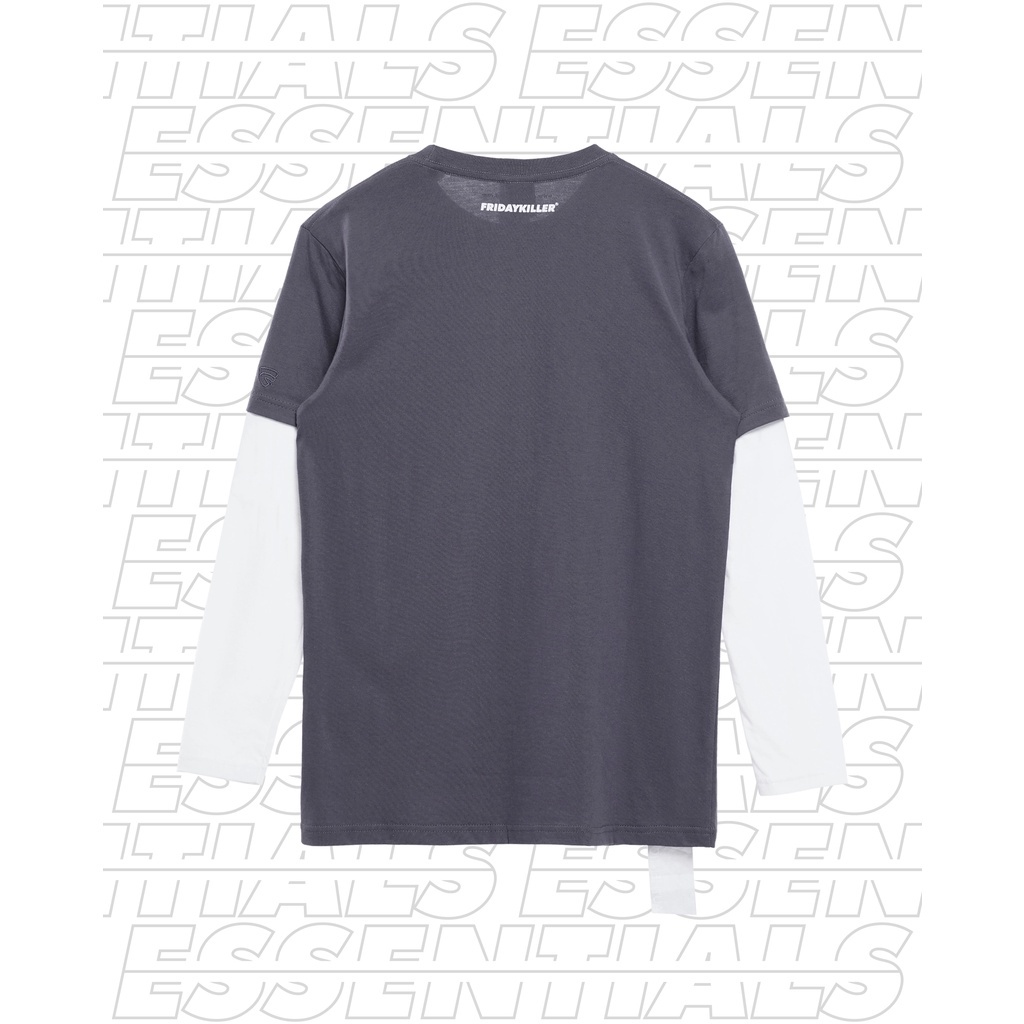 KAOS LENGAN PANJANG FRIDAY KILLER | GEET DARK GREY LONG SLEEVE