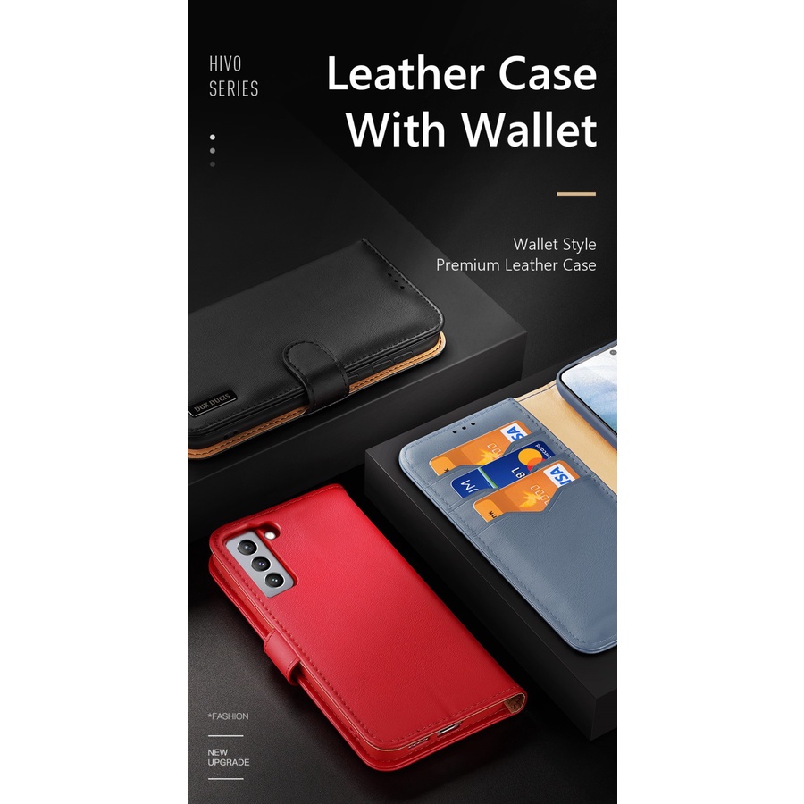 Dux Ducis Hivo Series Leather Flip Case Samsung S21 FE Case S21FE