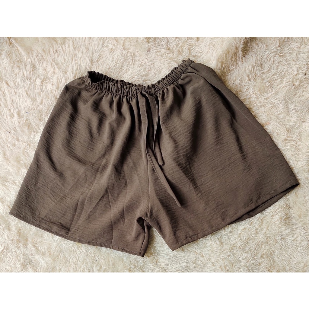 celana pendek crinkle full karet 30-60kg/hotpants crinkle airflow