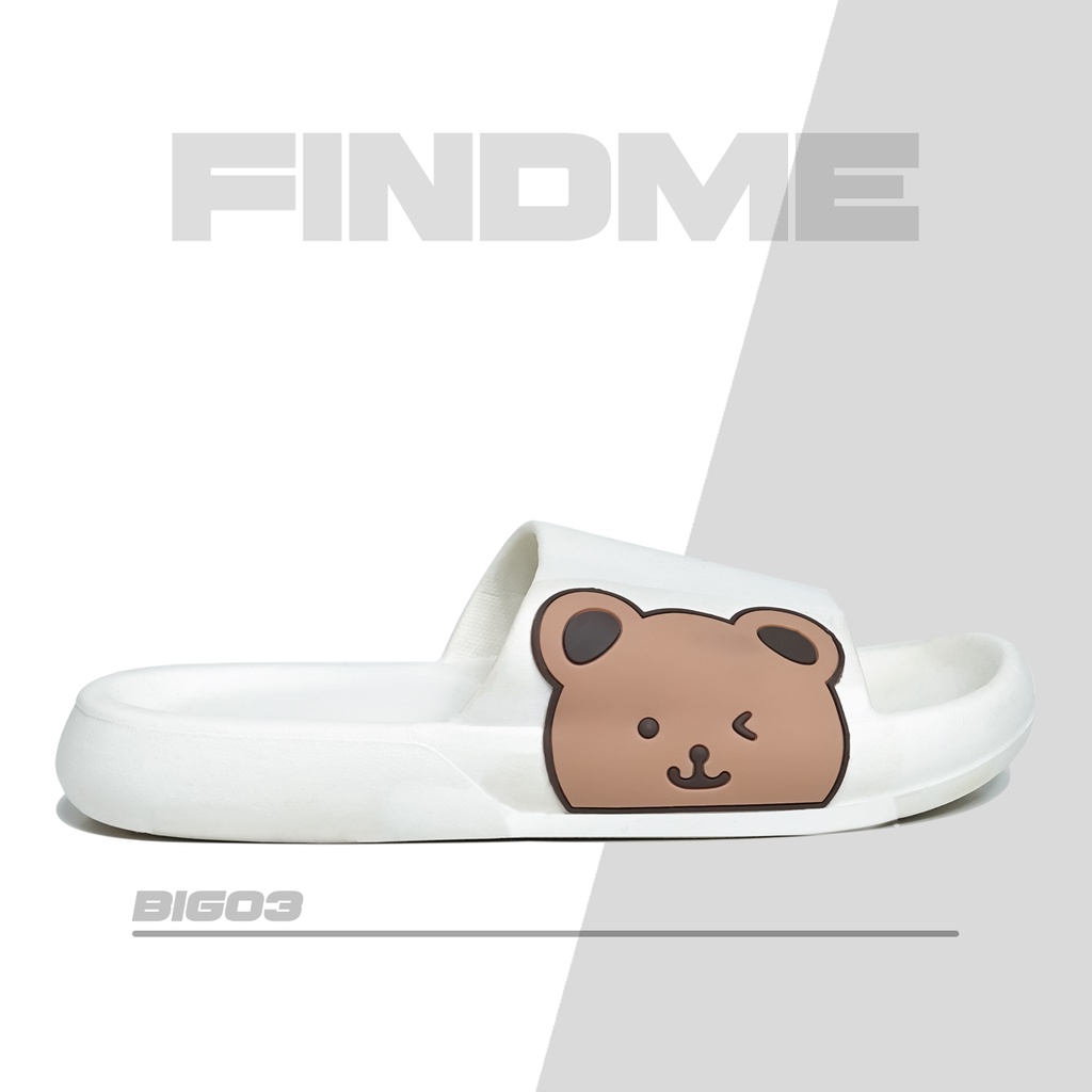 SANDAL WANITA PRIA RUBBER KARET RUMAHAN OUTDOOR JALAN BERUANG BEAR TERBARU TINGGI ANTI LICIN BIG03