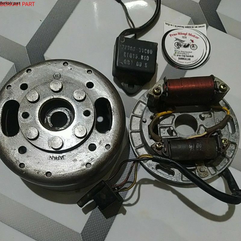 Pengapian rc100 bravo cristal tornado crystal mahnid spul cdi bahan vespa satria 2tk lumba hiu TS