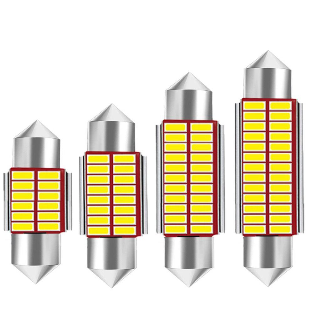 Lanfy Bohlam Mobil 1pc Festoon LED non polar Putih 31/36 /39 /41mm Lampu Plat Lisensi Interior Mobil