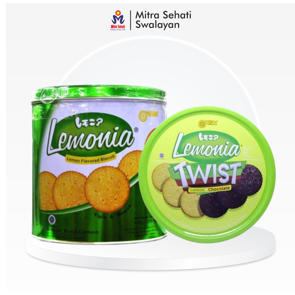 

NISSIN LEMONIA TWIST 360gr TIN & LEMONIA COOKIES 650gr - Mitra Sehati Swalayan