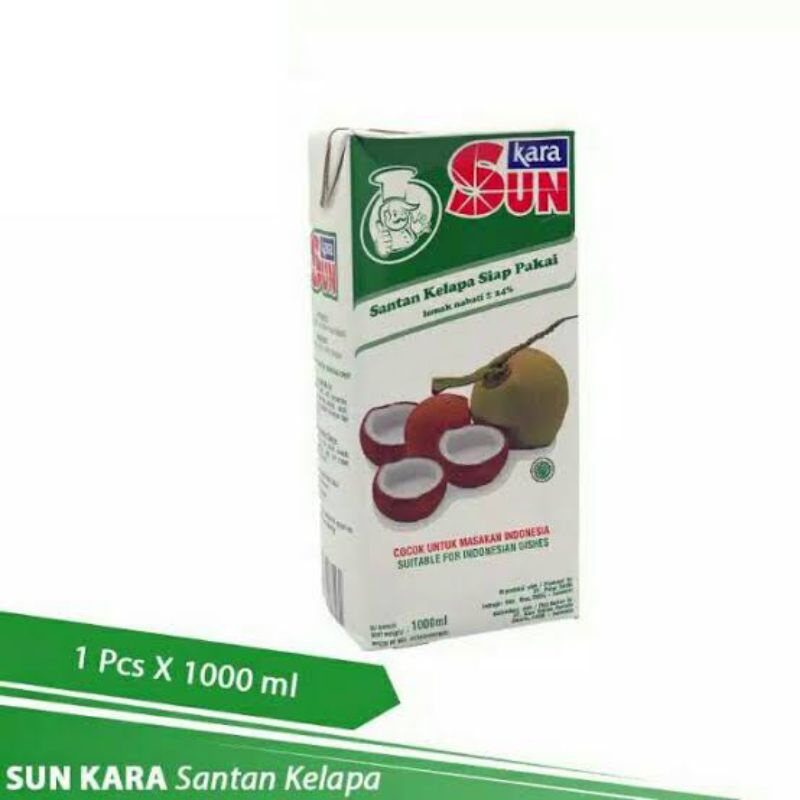 

Sun Kara Santan Kelapa Siap Pakai 1000ml