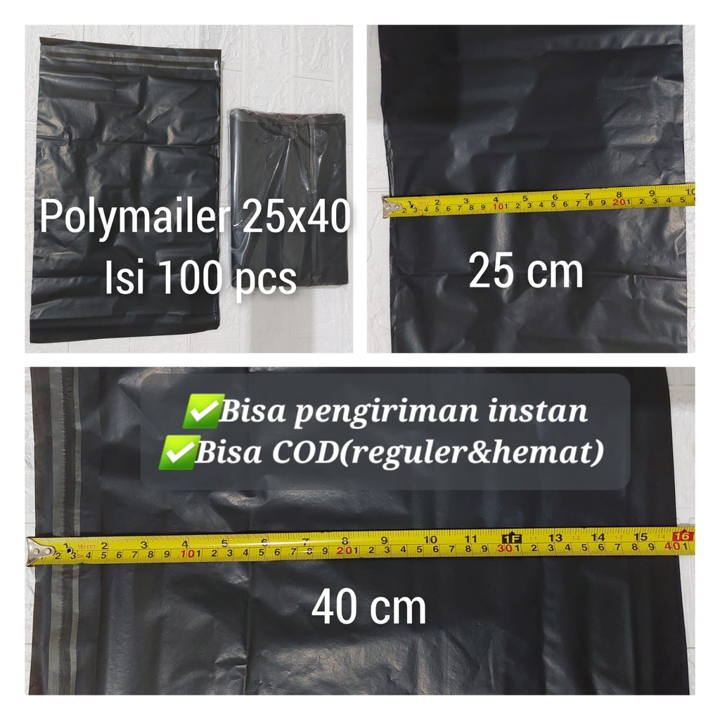 

[100 PCS] PLASTIK POLYMAILER 25X40 DOFF ISI 100 PCS