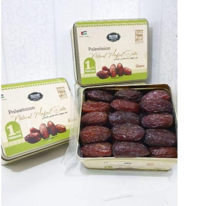 

♥ Kurma Medjool Palestina Premium Jumbo Grade A 1kg / Original Palestine Dates//Kemasan Kaleng ✿