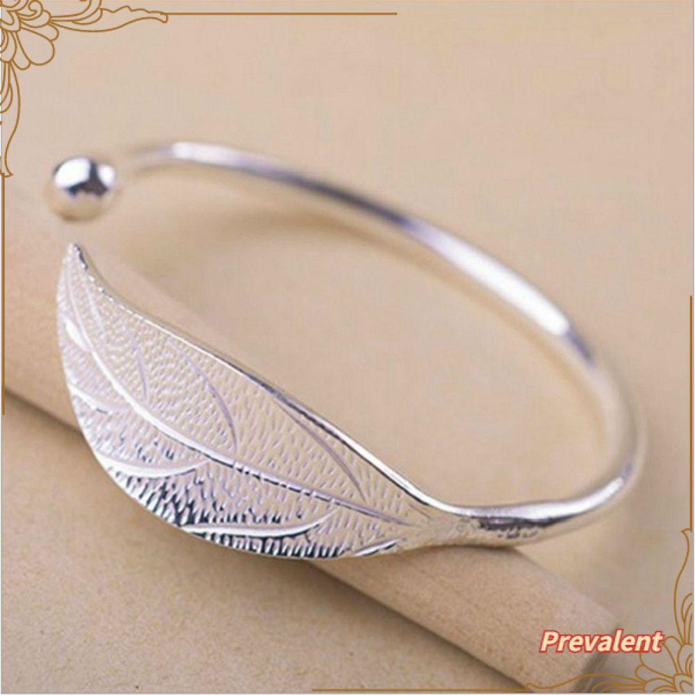 Hadiah Gelang PREVA Leaves Bukaan Kristal Fashion