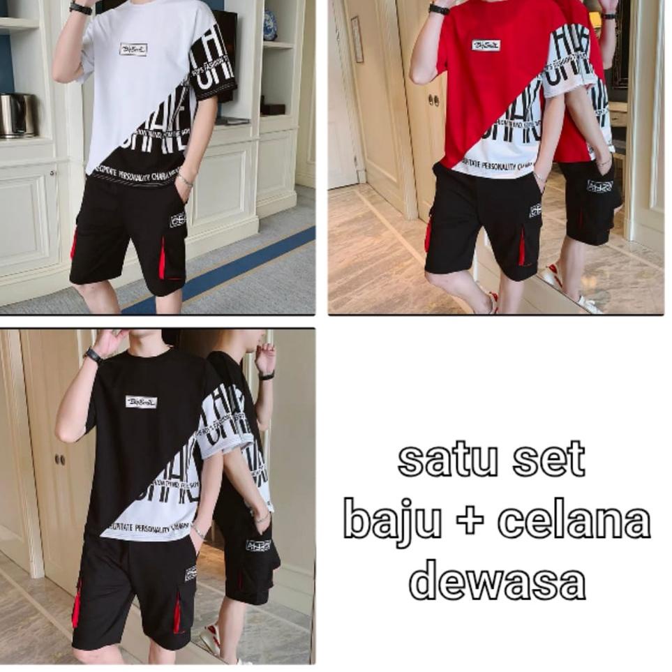 ☂ BISA COD / STELAN Pitate  BAJU + CELANA / SATU SET / baju pria / baju kekinian - mukzhop ❊