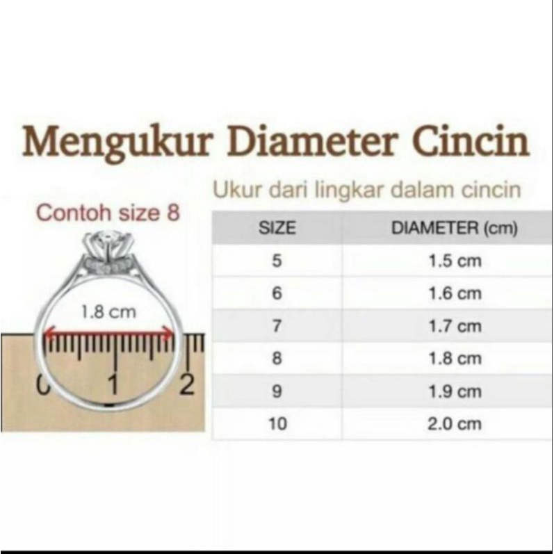 Cincin Titanium Dewasa 2 In 1 Cantik Dan Simple Fashion N01022305