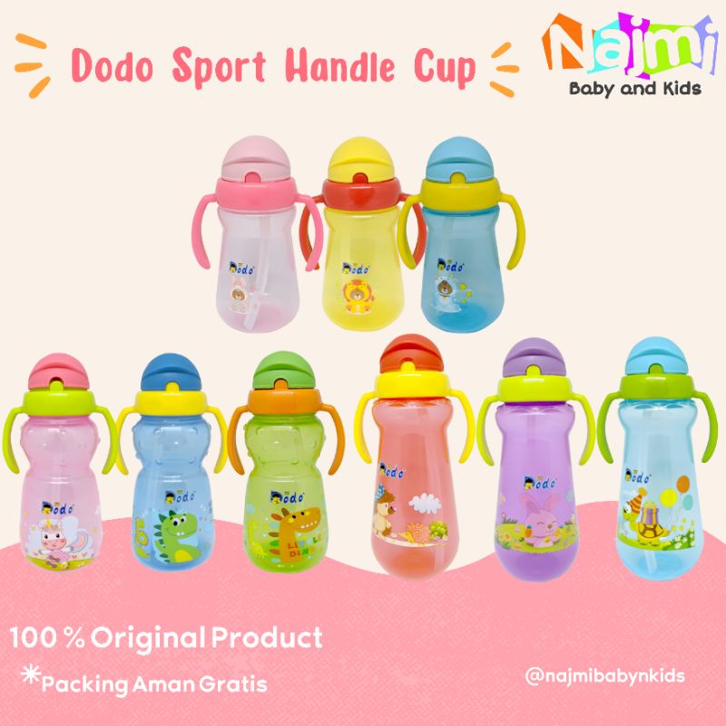 DODO Sport Handle Cup Small 150ml Medium 240ml Big 350ml / Botol Minum Sedotan Anak / Training Cup Bayi