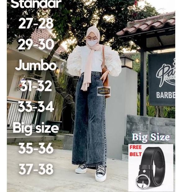 New Stock Hhwaist Kulot Jeans Premium Jumbo BSize /JUMBO KULOT BOYFRIEND JEANS SIZE 27-38 / CELANA K