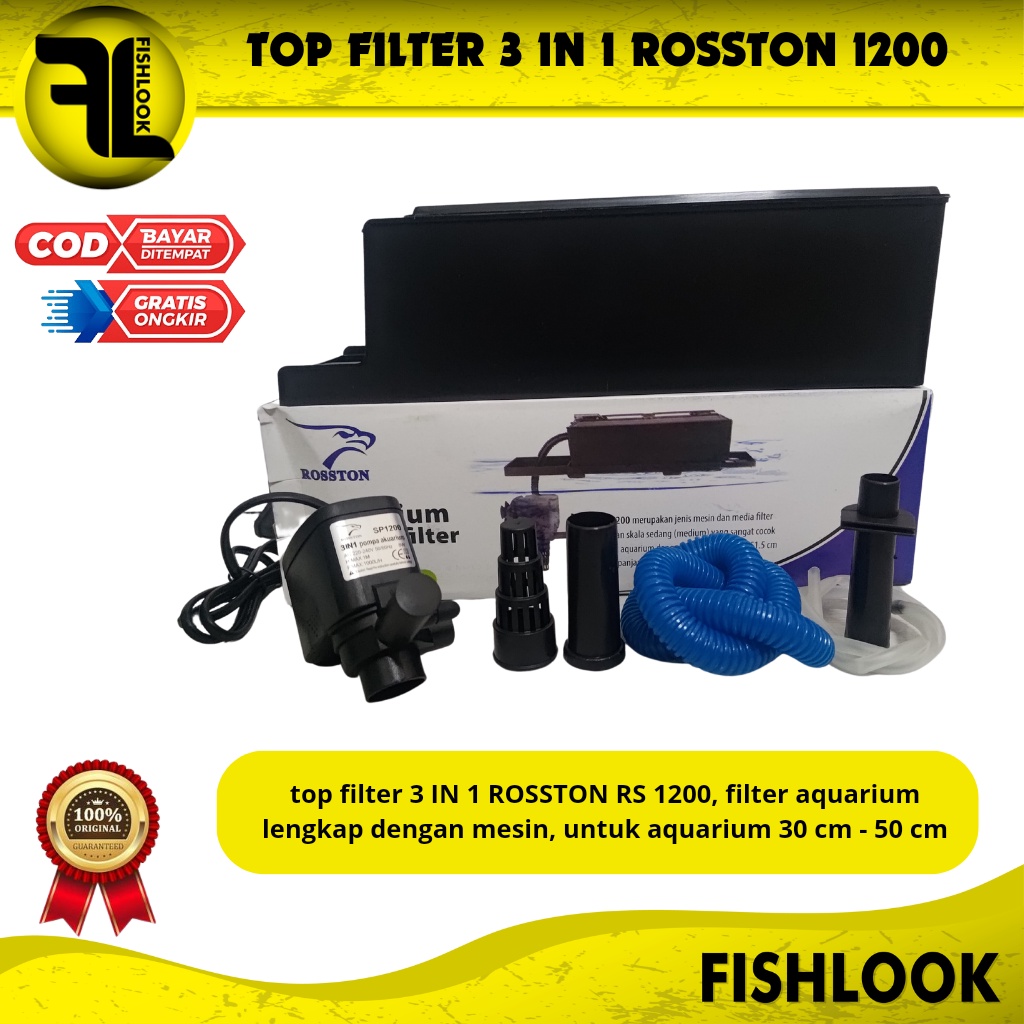 TOP FILTER ROSSTON FREE KAPAS 3 LAPIS AQUARIUM AQUASCAPE MURAH TERBAIK PEMBERSIH AQUARIUM