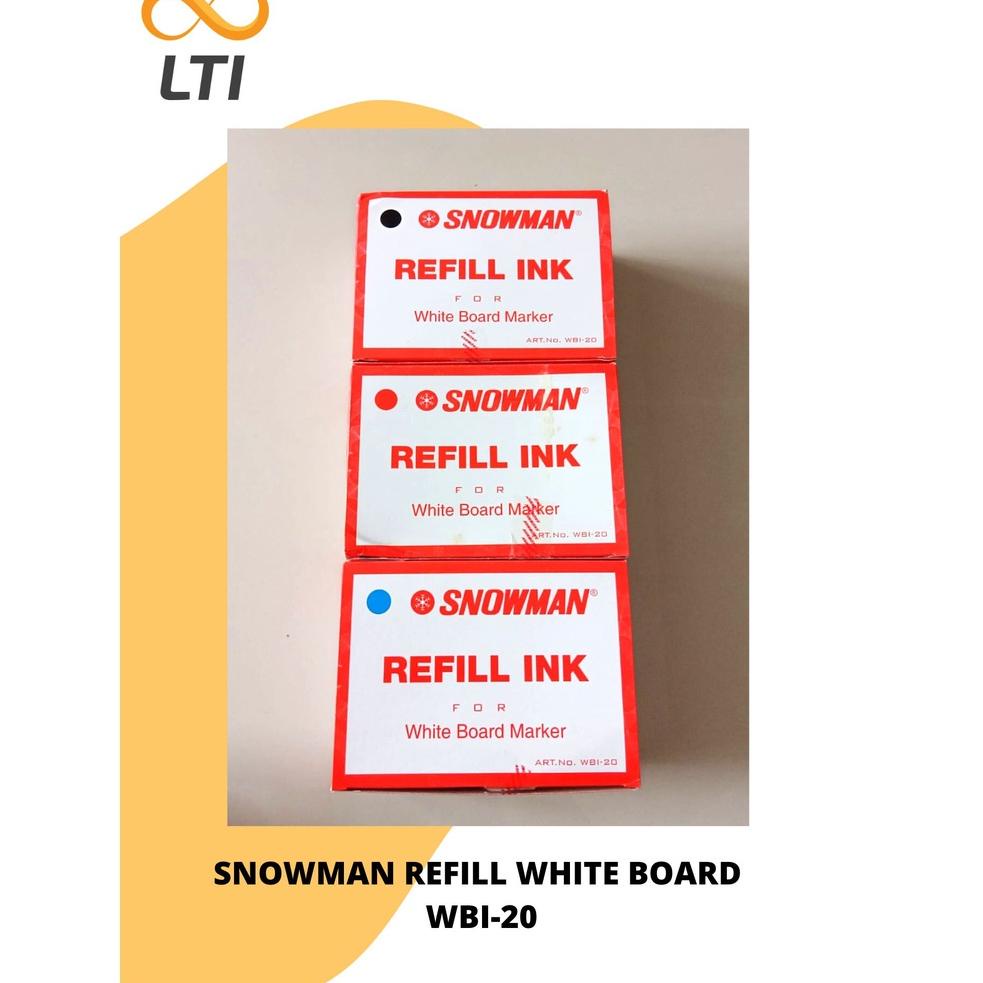 

P25 Isi / Refill Tinta Spidol White Board Snowman Hitam, Biru, Merah / Box Isi 12 BEST RATING ㄳ