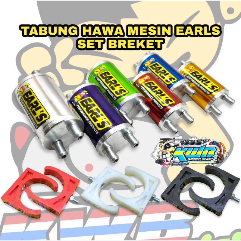 Tabung hawa pendingin mesin earls set breket warna lengkap pnp