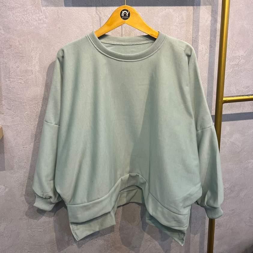 OVERSIZE SWEATER XXXL OBLONG WANITA BIG SIZE CREWNECK-MINT