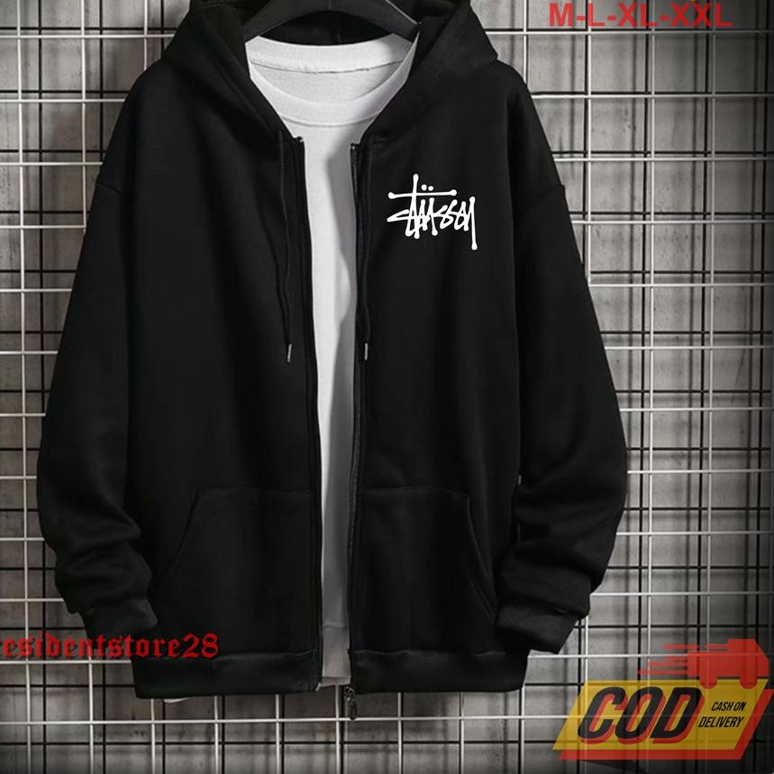 ☉ ZIPPER STUSSY / HOODIE STUSSY / HOODIE DISTRO STUSSY / HOODIE JUMPER / JAKET HOODIE / ZIPPER KUPLU