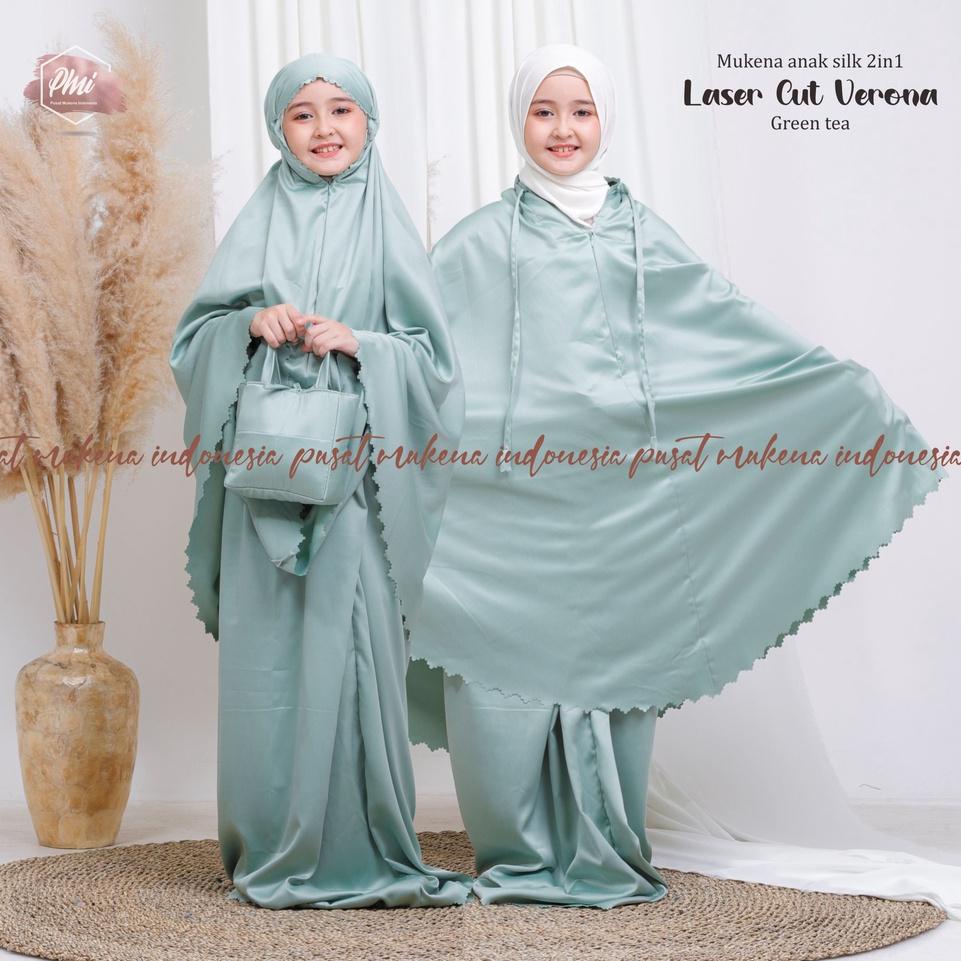 [ART. 004988] Pusat Mukena Indonesia - Mukena Anak 2in1 Laser Cut Verona