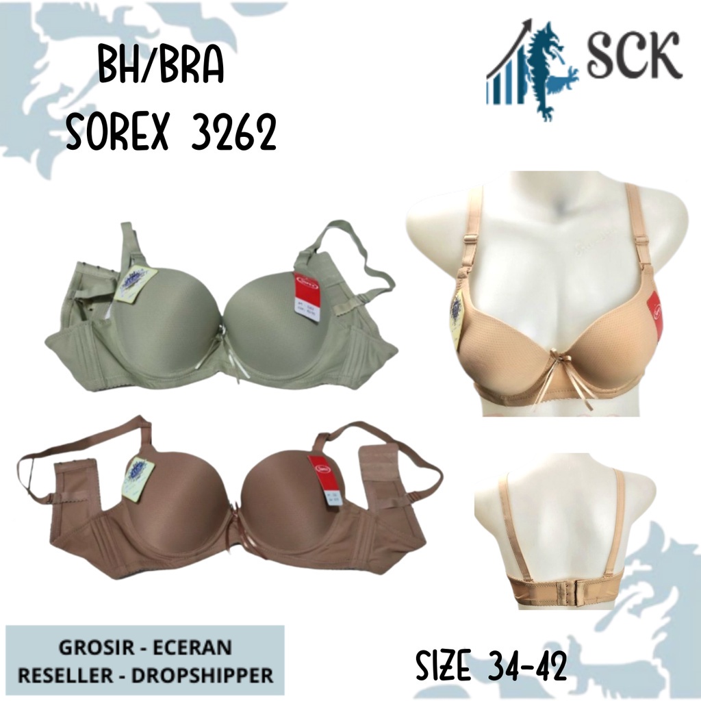 BH Pushup SOREX 3262 Kawat / BH Wanita Busa FULL Cup B Size 36-42 / Pakaian Dalam Cewek- sckmenwear GROSIR