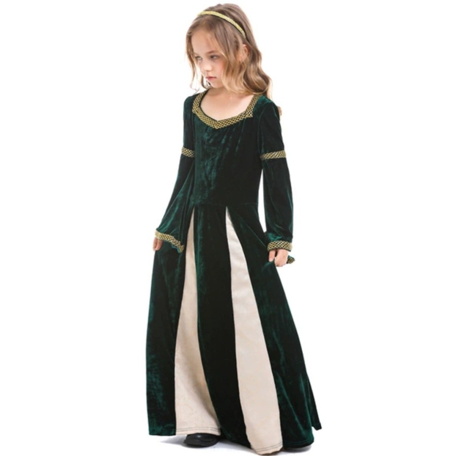 Victorian Girl Europe Mid Century Costume Trumpe Halloween Kostum Anak