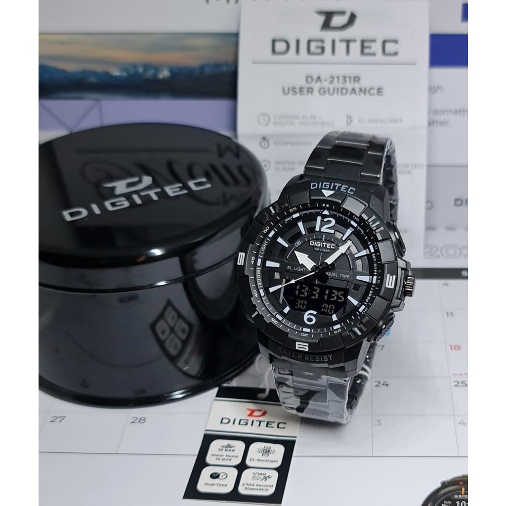 JAM TANGAN PRIA DIGITEC DA 2131R DA-2131R DG 2131R ORIGINAL FREE BOX